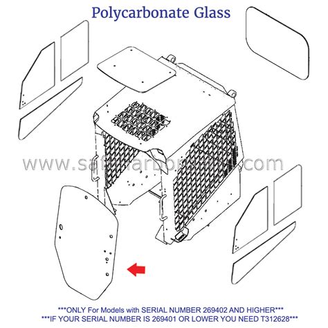 takeuchi skid steer front window polycarbonat3e|T344818.